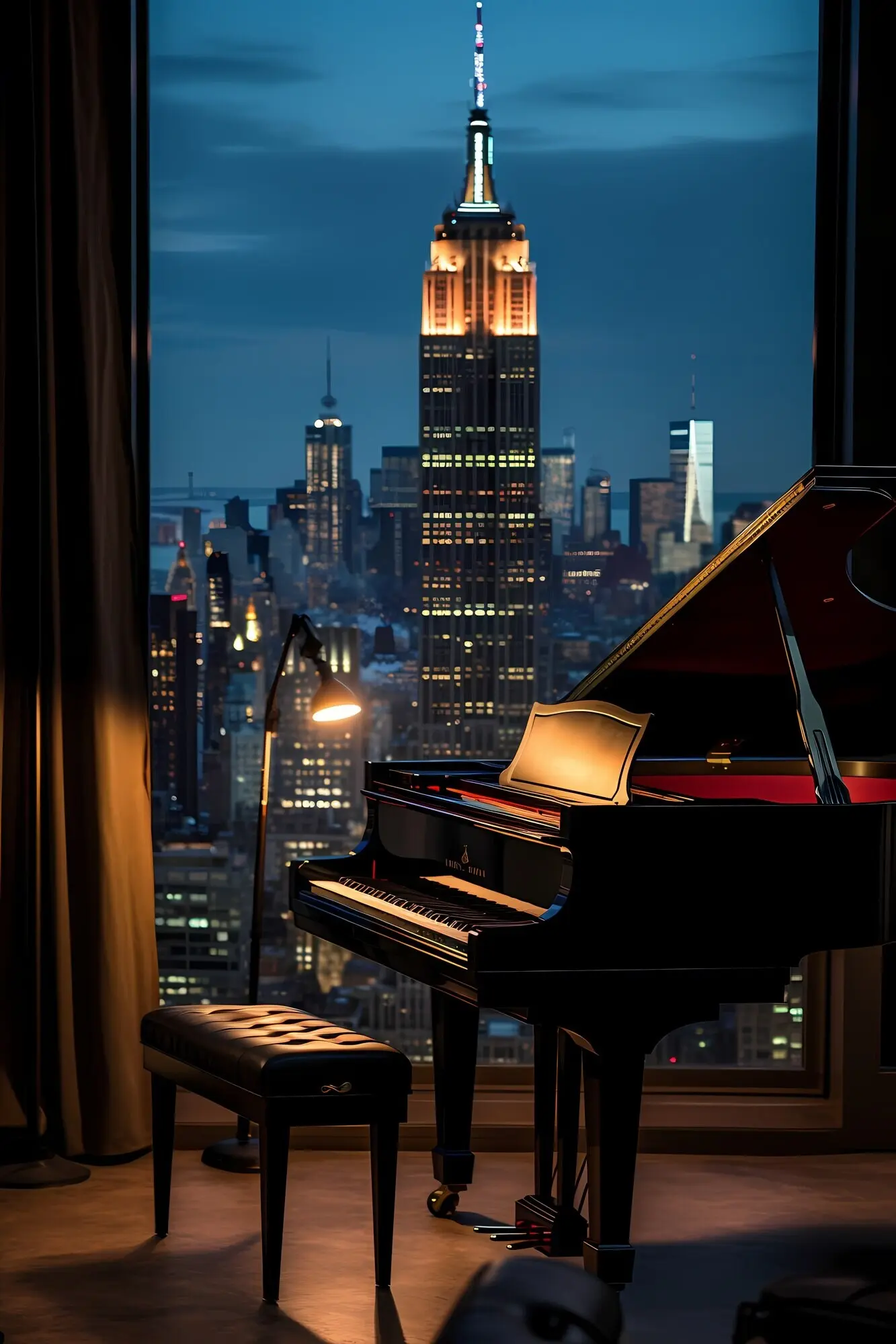 Das Empire State Building, von einem Apartment aus gesehen